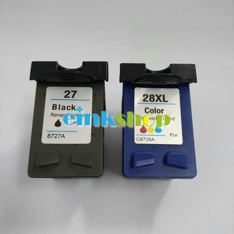 Картридж для принтера einkshop совместимый с hp 27 и 28 28xl Deskjet 450 450CI 5550 3420 3520 3550 3650 3740 3845|ink