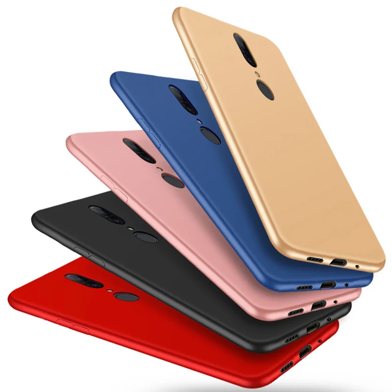 

For Oneplus 6 Case Matte Soft Silicone Back Case Full Protection TPU Gold Black Capa For One plus 6 Oneplus6 Back Cover 6.28"