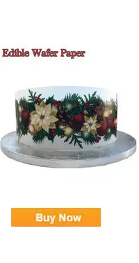 Олень венок цветок съедобная Вафля бумажная обертка торта 8 шт, предварительно вырезанные рождественские вечерние украшения торта идеи украшения торта инструменты