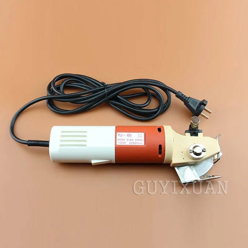 GUXY YJ-65, Электрический круглый нож, ножницы для ткани, 65 мм, ручная машина для резки ткани, быстрая скорость, машина для стрижки ткани