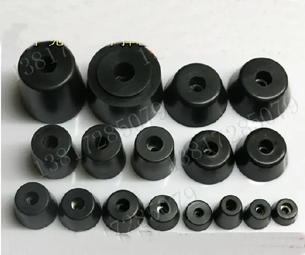 50 Pieces Furniture Chair Leg Protector Black Rubber Feet Pads