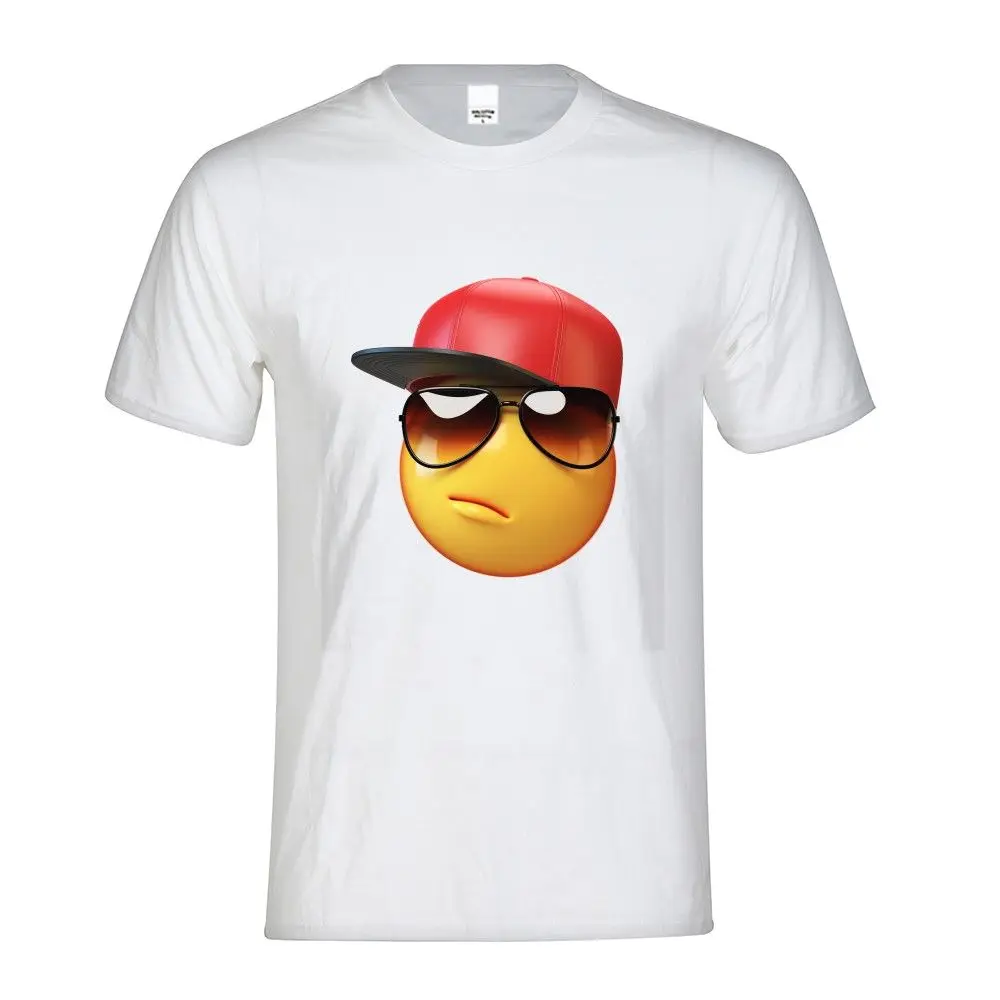 

Hip Pop Animal Dog Emojy Print Cotton TShirt Boy's Tops Tees Boy Funny T-Shirts 2019 Modis Team White Clothing Young Streetwear