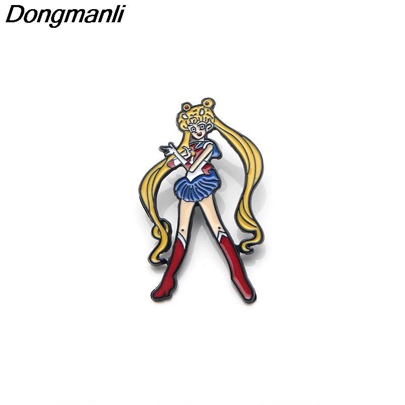 

P3224 Dongmanli Sailor Moon Metal Enamel Pins and Brooches for Women Men Lapel Pin backpack bags Hat badge Kids Gifts