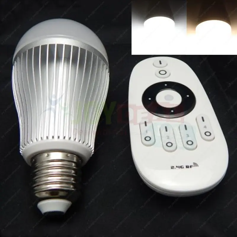 

E27 9W Dual White WW/CW WiFi LED Bulb w/ 2.4G 4-zone Wireless Remote Color Temp Controller