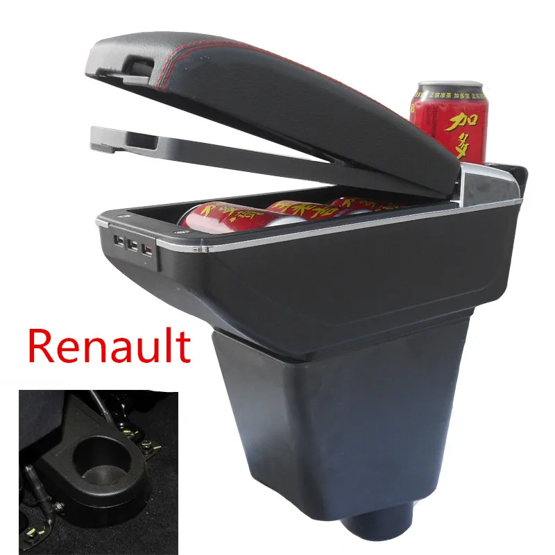 Для Renault Captur QM3 2013- двухслойный подлокотник с разъемом USB подлокотник центральная консоль лоток коробка для хранения подстаканник
