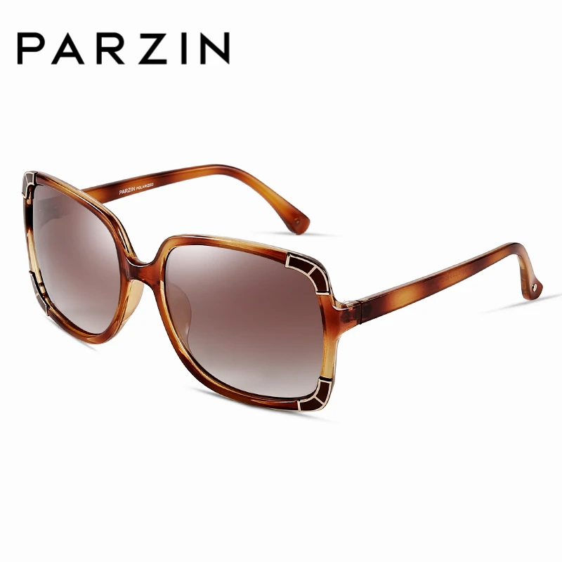 Женские поляризованные солнцезащитные очки PARZIN, бренд Elegant New Fashion Shield Защита от ультрафиолетовых лучей 400 Квадратная рамка высокого качества 9276