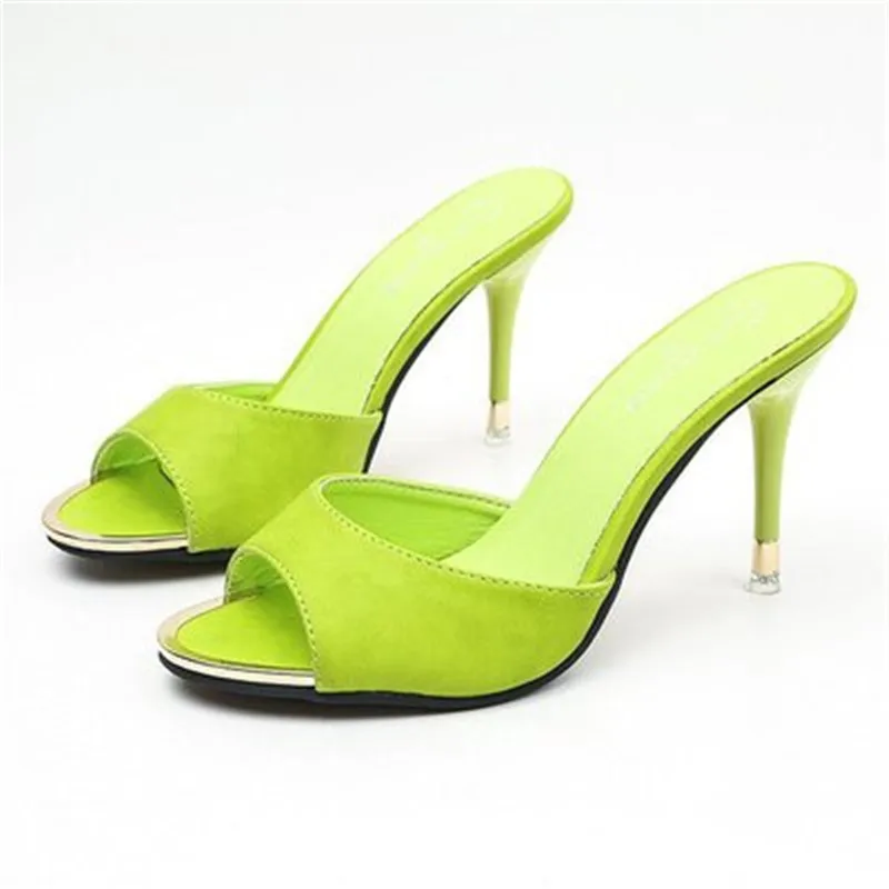 

Thinck Heel Slipper Women Shoes Sexy Black Thick Bottom Open Toe High Ladies Elegant Summer Slides Pep Toe Summer Fashion Shoes