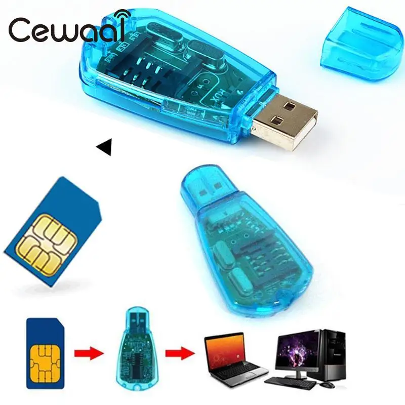 Cewaal USB смартфон контакты SMS SIM карта ридер писатель копия резервного копирования