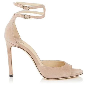 

ACILICI1904034 Tide fashion sexy temperament black flannel high-heeled hollow fish mouth thin high-heeled sandals Women Shoes