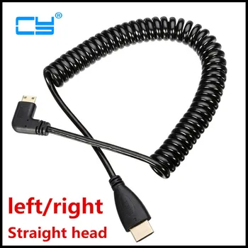 

Retractable spring wire Gold Plated plug flat HD monitor 1.4V 3D Mini HDMI to HDMI cable For Nikon Canon Camera ONDA V116w TV