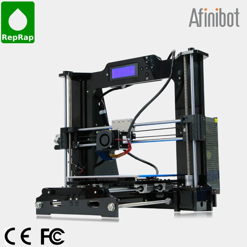 

Afinibot Upgraded Quality High Precision Auto level Reprap Prusa i3 DIY 3d Printer kit with 2 Rolls Filament 8GB SD card and LCD