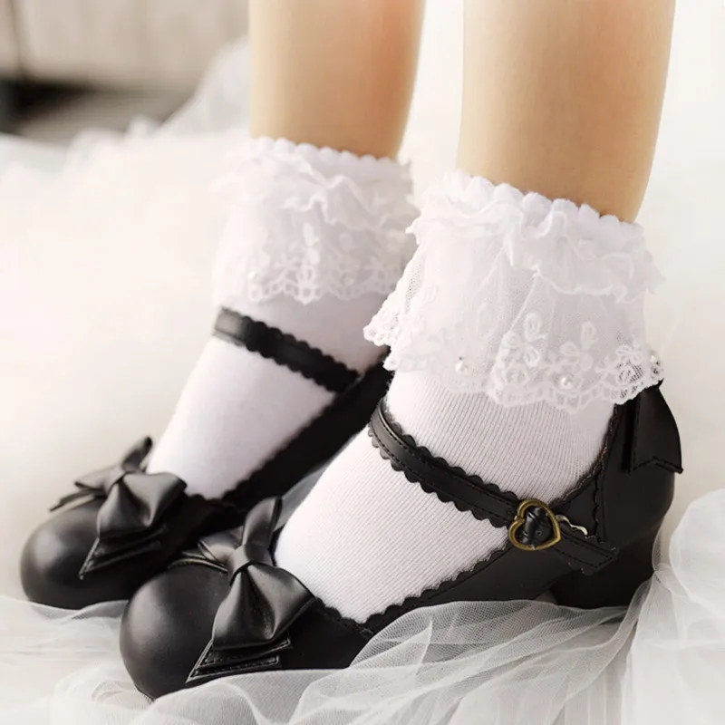

Japanese Sweet Lolita Lolita Nail Ball Lace Socks Princess Socks Peng Socks Female Socks WXL-DW1