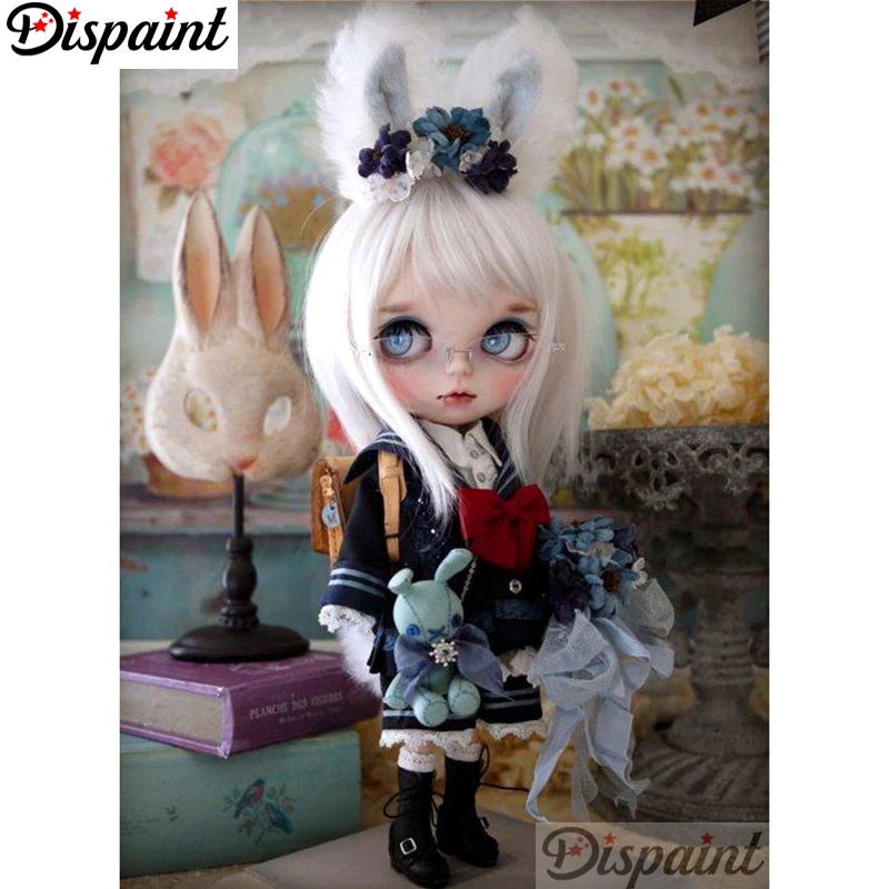 

Dispaint Full Square/Round Drill 5D DIY Diamond Painting "Cartoon girl scenery"3D Embroidery Cross Stitch Home Decor Gift A11199