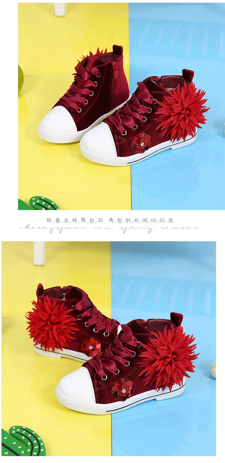 Весна г. Новая модная детская обувь Уличная обувь с цветочным принтом, идеальный дизайн, милая обувь принцессы для девочек Повседневные кроссовки для детей от 5 до 12 лет