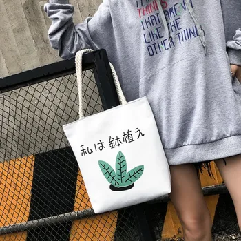 

Fashion Cartoon Printing Shopping Bag 2019 Single Shoulder Girl Canvas School Book Bag Korean Style Crossbody Bag Dropshiping