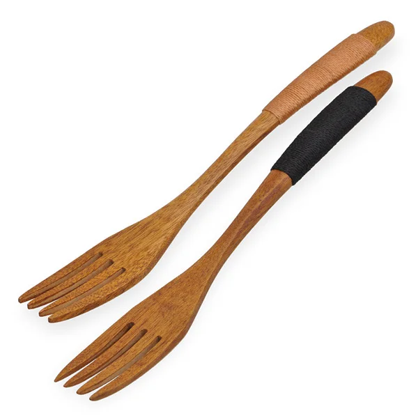 

1PC Western tableware Wood Forks Dessert Fruit Serving Children Food Utensil