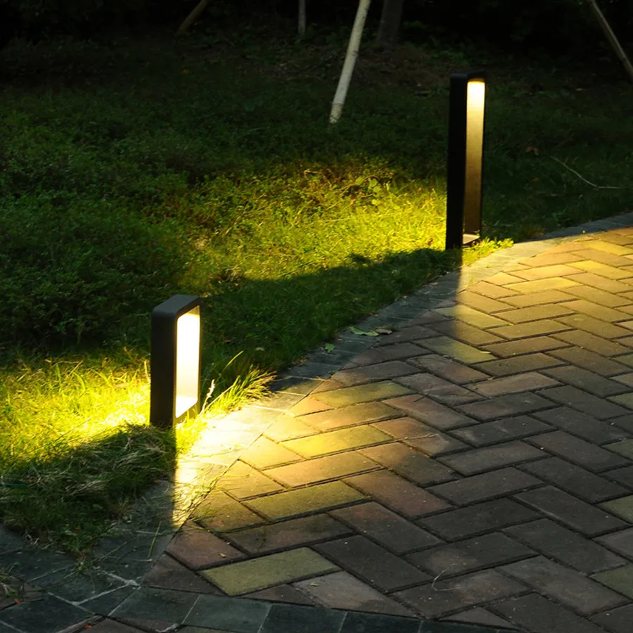 BEIAIDI 2 шт Водонепроницаемый светодиодный садовый свет открытый балкон парковый пейзаж пост садовый Газон лампа алюминиевый столб освещение AC85-265V