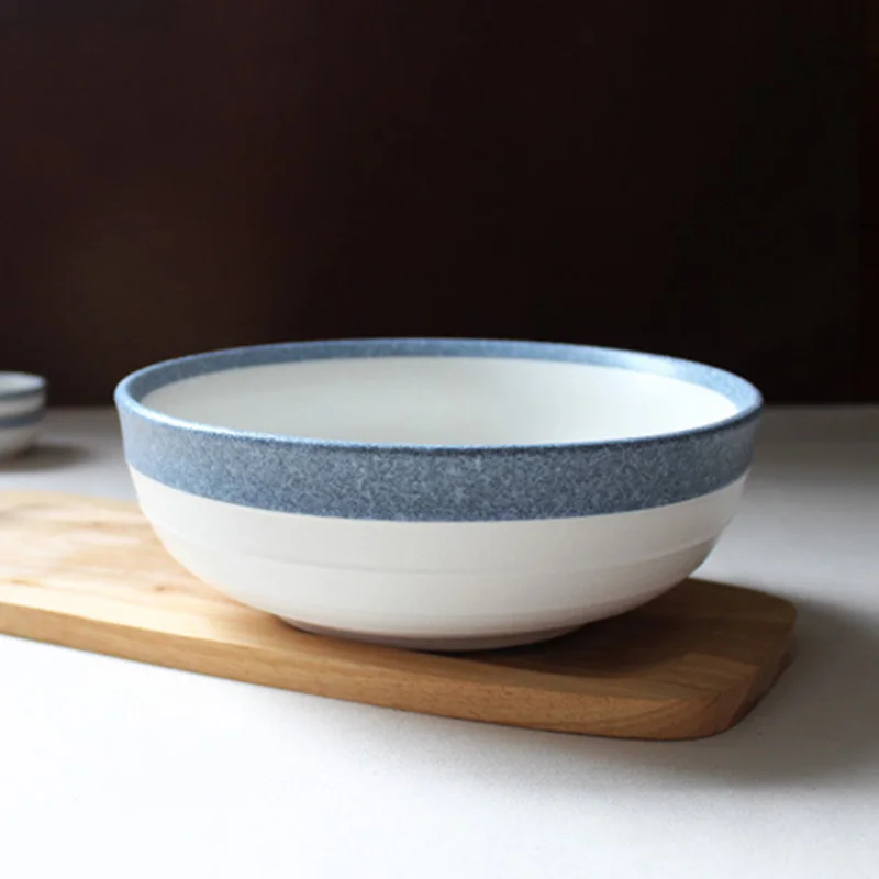 JK домашняя Высококачественная костяная керамическая миска, набор посуды, миска для рисовой лапши, голубая белая серия, керамическая миска, семейный набор чашек для супа