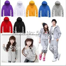 Парные свитера с капюшоном петля Толстовка без принта однотонный свитшот для зимы флис 7 цветов M-4XL