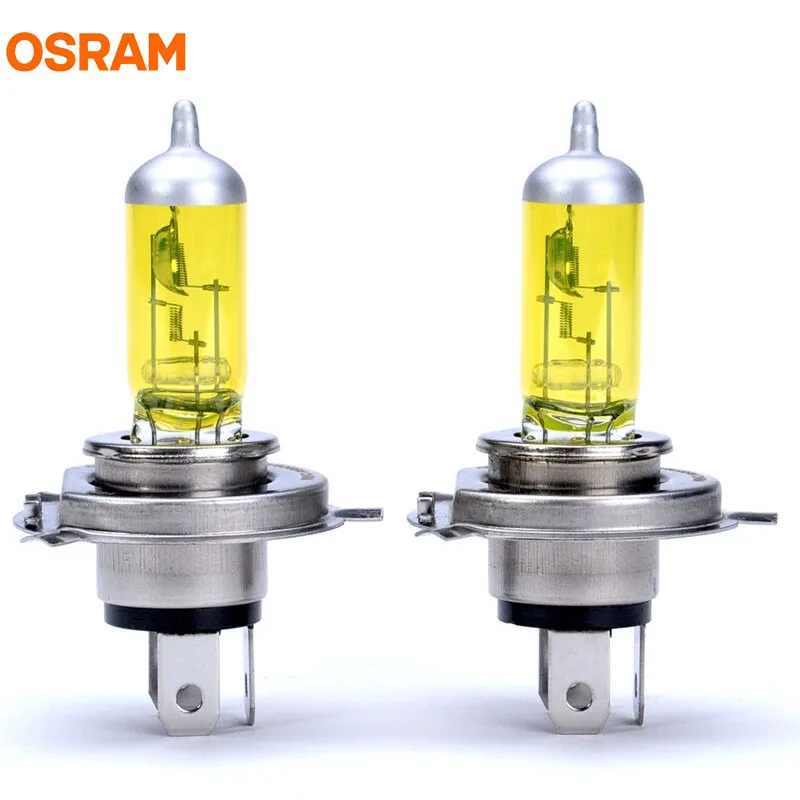 Лампа Ксеноновая OSRAM H4 12V 60/55W 2600K противотуманный фонарь ксенон желтый 200% желтый свет 60% более яркие автомобильные галогенные лампы света фар 62193FBR