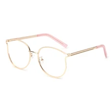 Оптические очки унисекс Ретро кошачий глаз металлический каркас прозрачные линзы Для женщин Для мужчин зрелище одежда
