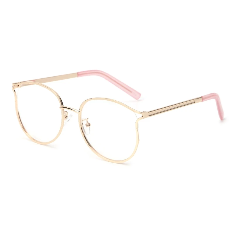 

Unisex Optical Glasses Retro Cat Eye Metal Frame Clear Lens Women Men Spectacle Eye Wear