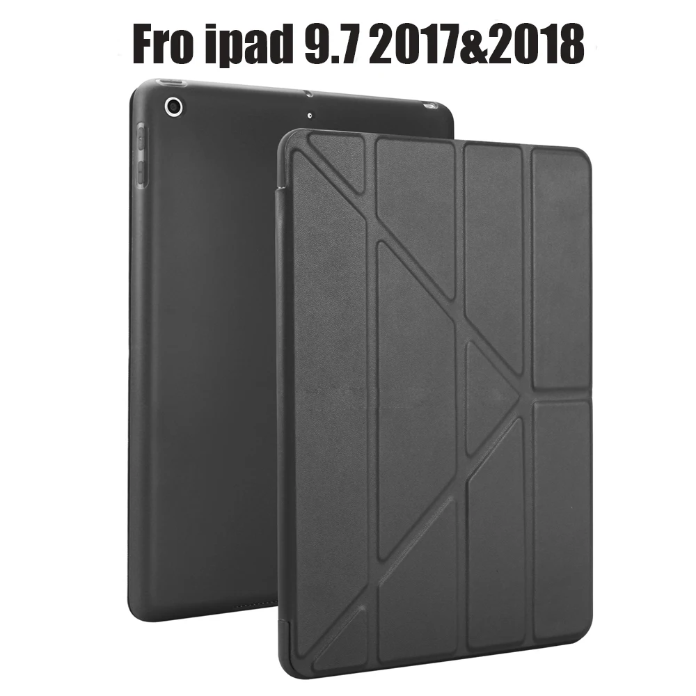 Чехол для нового iPad 9,7 дюймов, мягкий силиконовый низ+ умный чехол из искусственной кожи с функцией автоматического сна для нового iPad 9," A1893