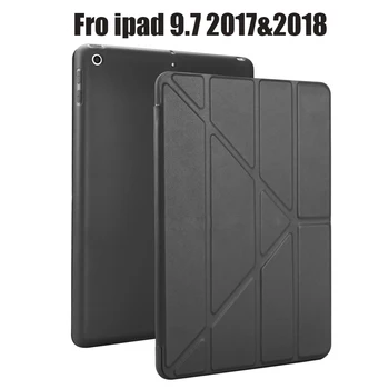 

Case for New iPad 9.7 inch 2017 2018 Release, Soft silicone bottom+PU Leather Smart Cover Auto Sleep For New iPad 9.7"A1893