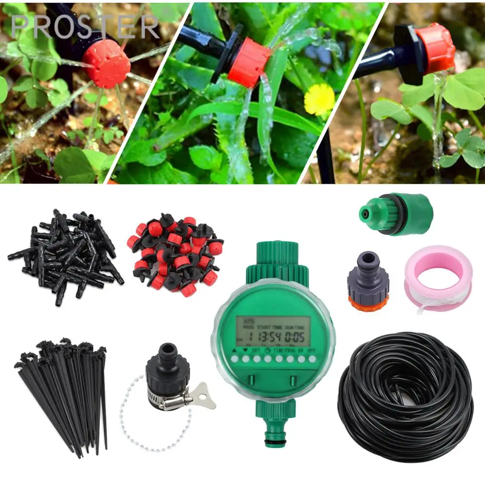

Proster for 25M/82ft 4mm Automatic Irrigation System Include Watering Timmer for Garden