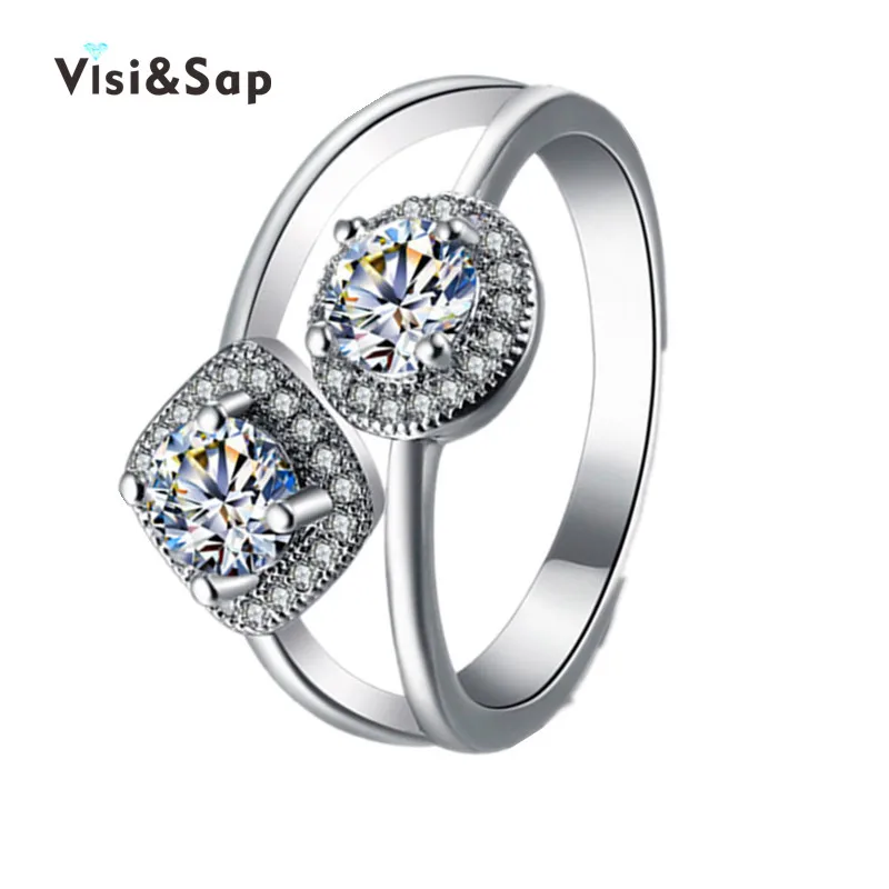 

Eleple Square Round Stone ring fashion jewelry Euramerica Rings For women Wedding bands engagement bague Bijoux VSR239