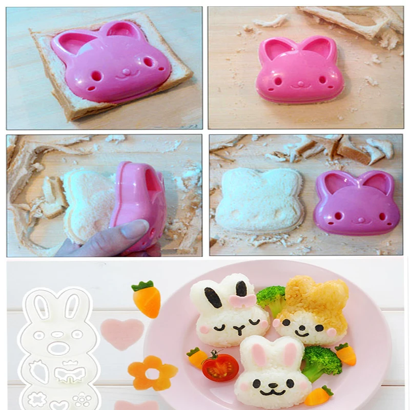 

Kitchen Dessert Lovely Cute Rabbit Shaped Sandwich Toast Cookies Cutter Bread Biscuits Embossed Device Cake Mold Maker