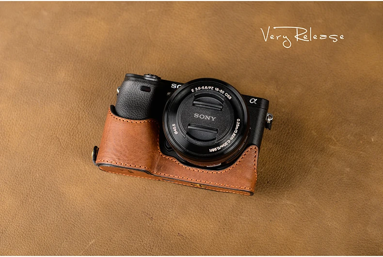 [VR] Handmade Genuine Leather Camera case For Sony A6000 A6300 A6400