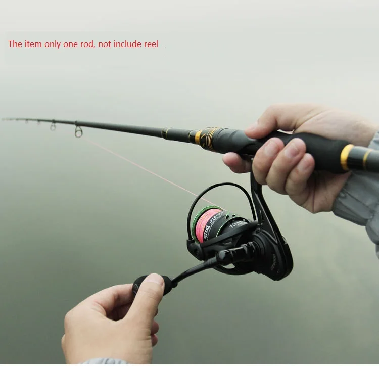 Vara de Pesca de Fundição Haste de Fiação Vara de Pesca de Carbono Vara de Isca Vara de Pesca Nova Ultraleve Telescópica Super Duro 7 Varas de pescar
