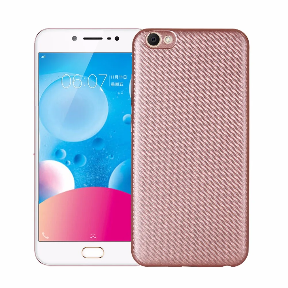 For vivo Y67 V5 Case 5.5inch Light and thin Carbon Fiber Soft Back