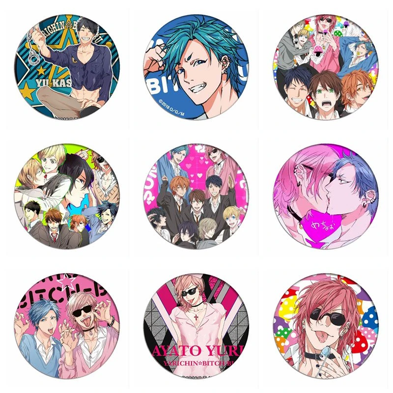 images Yui Tamura Icons yarichin hundin bu club cosplay abzeichen ayato yuri brosche icon yui tamura sammlung tasche breastpin fur rucksacke kleidung