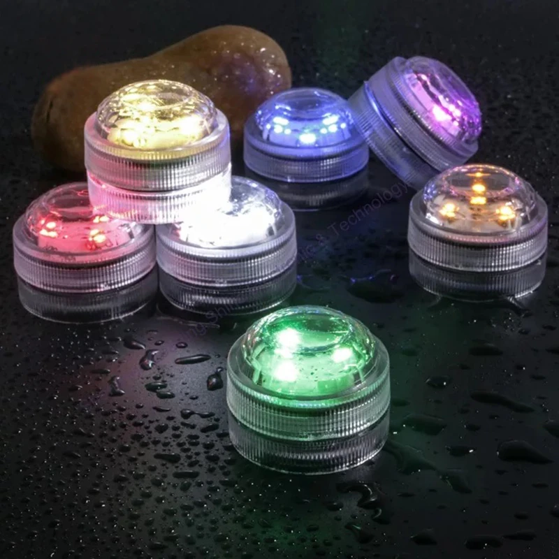 10x Remote Control Waterproof Submersible LED Tea Mini Lights With Battery Christmas Decoration Party Indoor Wedding Table Lamp