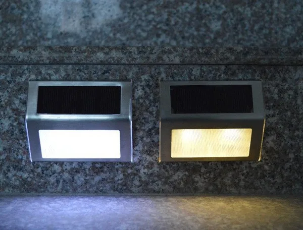 Solares da Escada Conduziu a Luz de Inundação Lâmpadas de Jardim Luz ao ar Lote Mini Led Solar Livre Luzes Frio Warm White Interior 10 Pçs - 11 High Quality solar stair lights