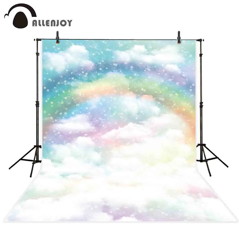 

Allenjoy photography backdrop rainbow cloud sky background child newborn baby photobooth photocall photo studio shoot props new