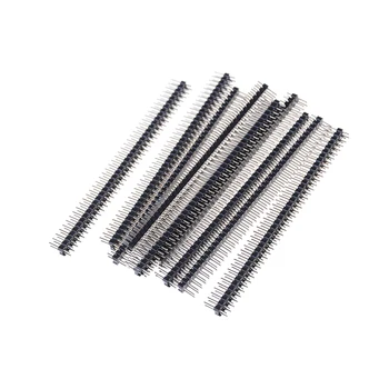 

10pcs/lot 40Pins 2.54mm color double Row Straight Male Pin Header Strip For PCB