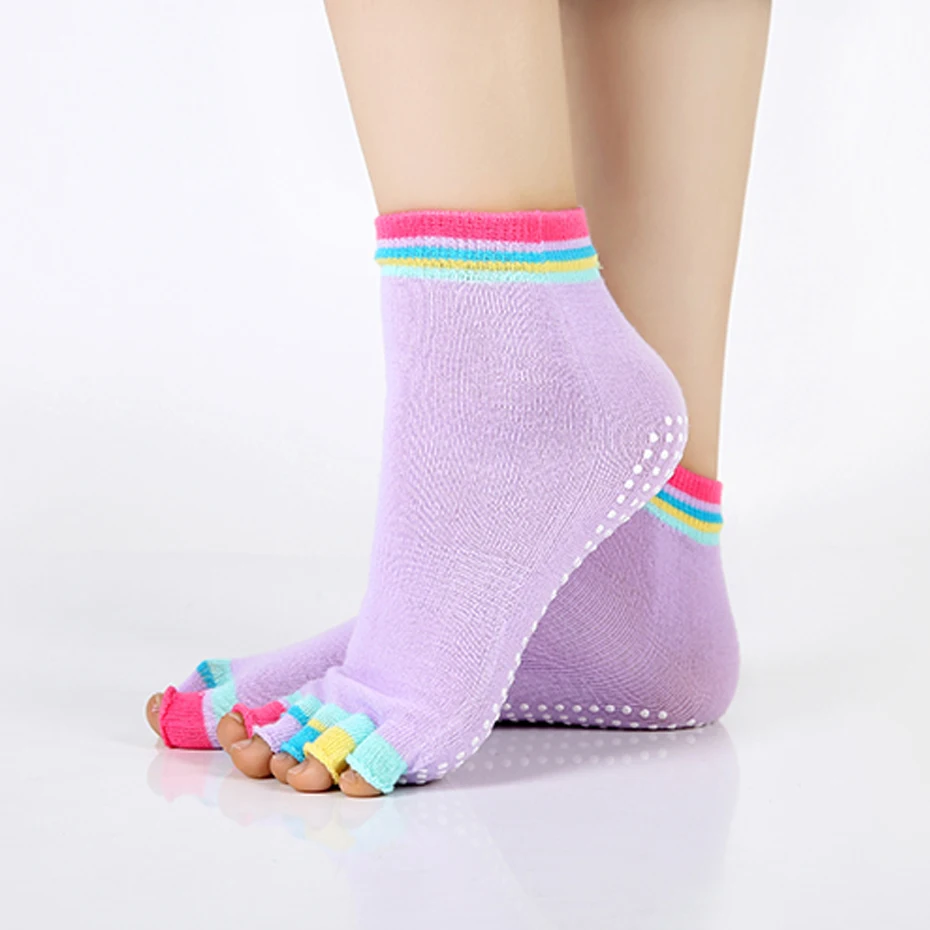1 Pair Women Yoga Scoks Ladies Sports Socks Gym Dance Exercise Colorful