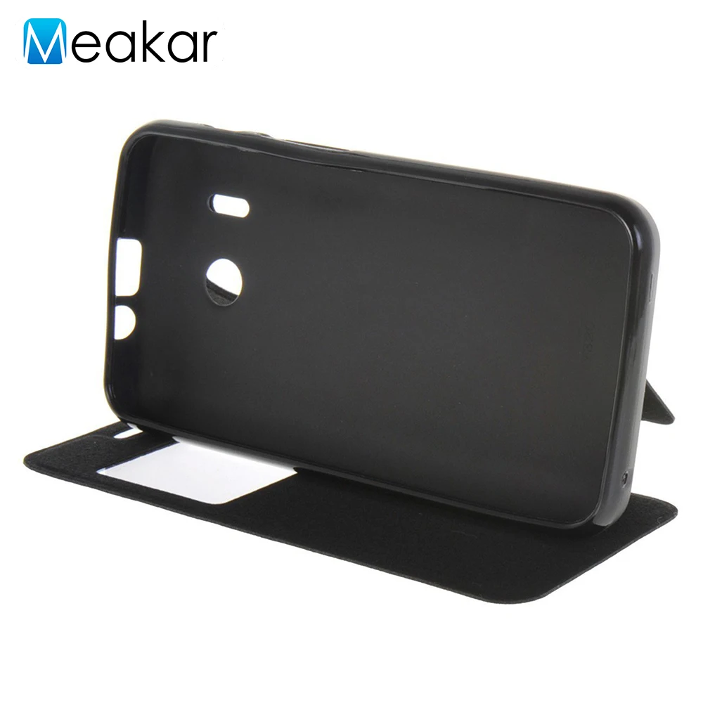 Чехол для Huawei Ascend Y320 задняя крышка из искусственной кожи с окошком Y320|case for huawei