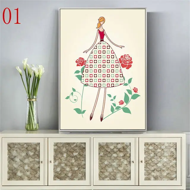 Watercolor-Canvas-Painting-Nordic-Poster-Cartoon-Flowers-Girl-Pictures-Home-Decoration-Hd-Giclee-Print-For-Living.jpg_640x640
