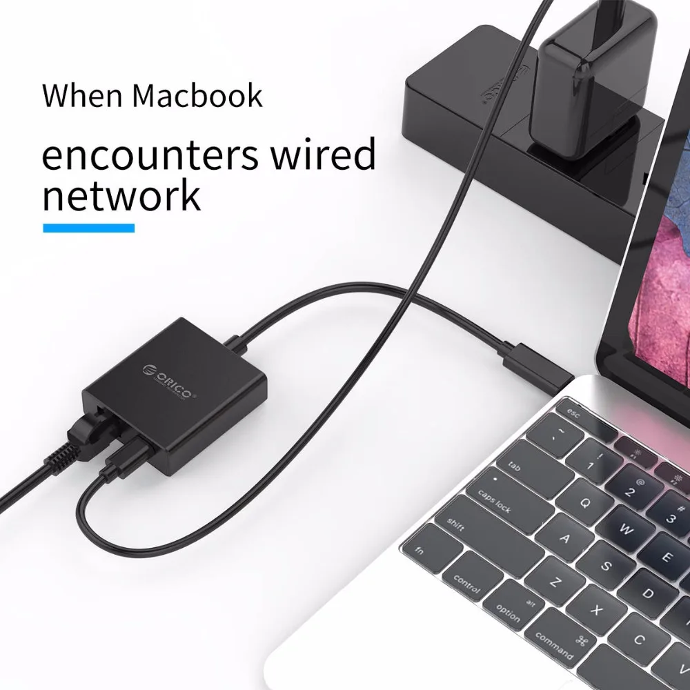 ORICO PTL1 type C к RJ45 адаптер концентратор PD зарядка с Gigabit Ethernet проводной сети IEEE802.3 для