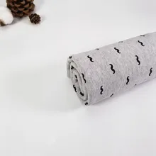 Новое поступление, 50x40 см, хлопковый трикотажный жакет с принтом маленькой бороды, ткань для самостоятельной сборки детской одежды, нагрудники с покрытием, материал простыней