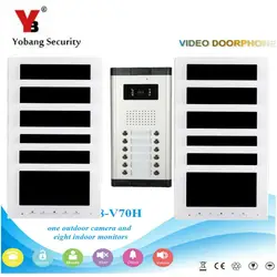 Yobang безопасности Visual Home видеодомофон 7'Inch монитор + 1000TVL Камера видео звонок разблокировки внутренней Системы для 12 квартиры