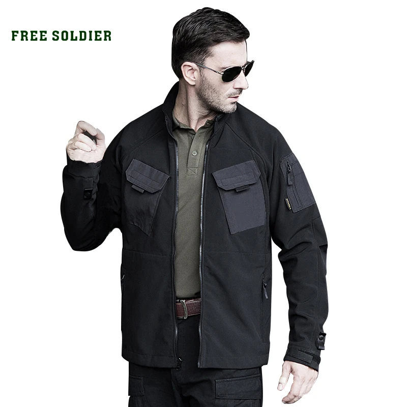 

FREE SOLDIER Warrior slim fit tactic men's military soft-shell jacket with shell lining
