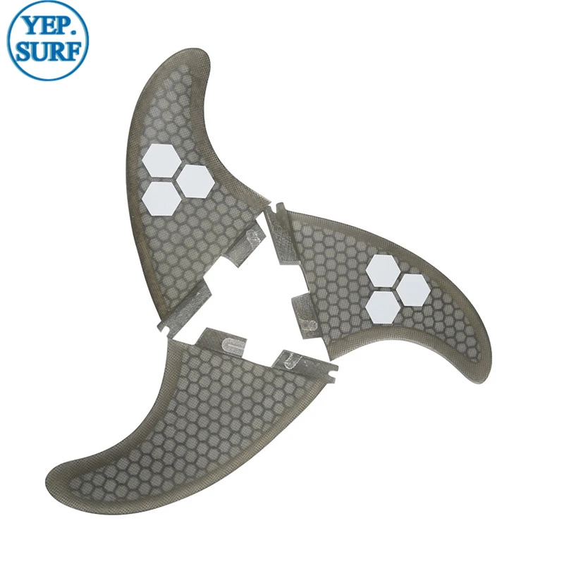 Surfboard FCS2 G5 fins Gray color Honeycomb Fibreglass Surfboard FCSII fin Tri fin set