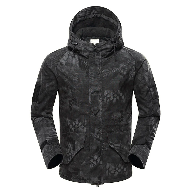 Тактическая Военная куртка Shark Skin Soft Shell камуфляжная ветровка с узором питона
