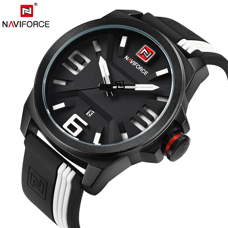 

NAIFORCE New Original Men Quartz Sport Watches Mens 3D Face Analog Military Waterproof Clock Man Wristwatches Relogio Masculino