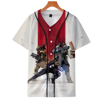 

3D Printed Apex Legends Baseball Short Tee Short Sleeves Tee Shirt Women/men Summer Tops 2XS-4XL